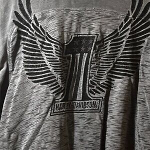 Harley-Davidson Gray Graphic Long Sleeve Shirt